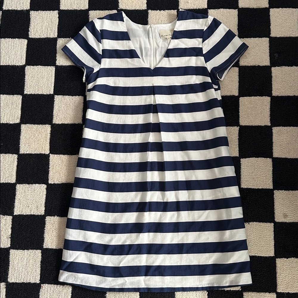 Phase Eight Navy and White Striped Mini-Dress | UK 8